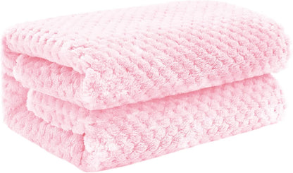 Exclusivo Mezcla Fleece Throw Blanket Extra Large, Super Soft and Warm Blankets for Couch, Sofa and Bed Waffle Textured, Cozy, Fuzzy and Lightweight (Slate Blue, 50x70 Inches)