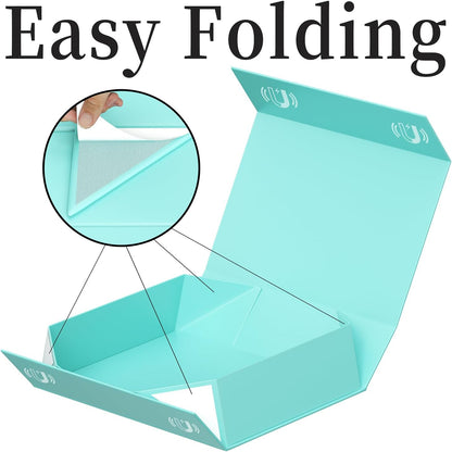 PSHVYM Gift Boxes with Lids, 11.5x7.8x3 In Forest Green Gift Box for Presents Magnetic Closure for T-Shirts, Gloves, Scarves, Books, Baby Clothes, Robes Clothing Gift Wrap, Contains Card, Ribbon