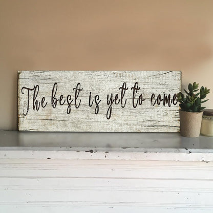 Quotes Wall Decor Enjoy the Little Things Sign Family Wall Signs Canvas Prints Rustic Wooden Wall Art Wood Pictures for Living Room Bedroom Office Home Decor, 6 X 17 Inch Framed