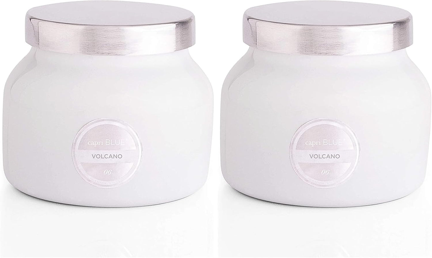 Capri Blue Volcano Scented Candles - Luxury Glass Jar Candles for Home Scented with Tropical Fruit & Sugared Citrus - Soy Wax Blend - Blue Color (19 oz)