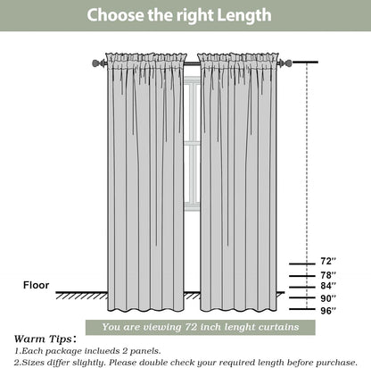 OWENIE Sheer Curtains 84 inches Long 2 Panels Set for Living Room/Bedroom, Rod Pocket Voile Sheer Panel Drapes, White, 2pcs, Each 42" W x 84" L - Colors B