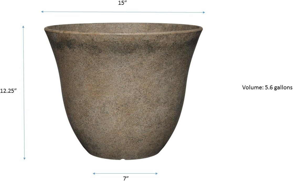 Classic Home and Garden Honeysuckle Resin Planters - Lightweight Indoor & Outdoor Plant Pots - UV-Resistant Plastic Flower Pots - Pot Planters for Flowers & Herbs (15" Distressed Copper)