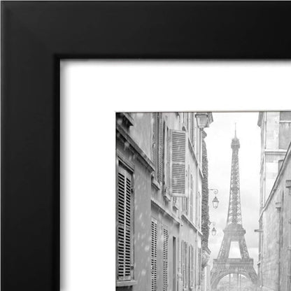 Americanflat 8x10 Picture Frame with Shatter-Resistant Glass - Use as 5x7 Frame with Mat or Display 8x10 Photo Without Mat - Signature Collection - Picture Frames for Tabletop and Wall Display - Black