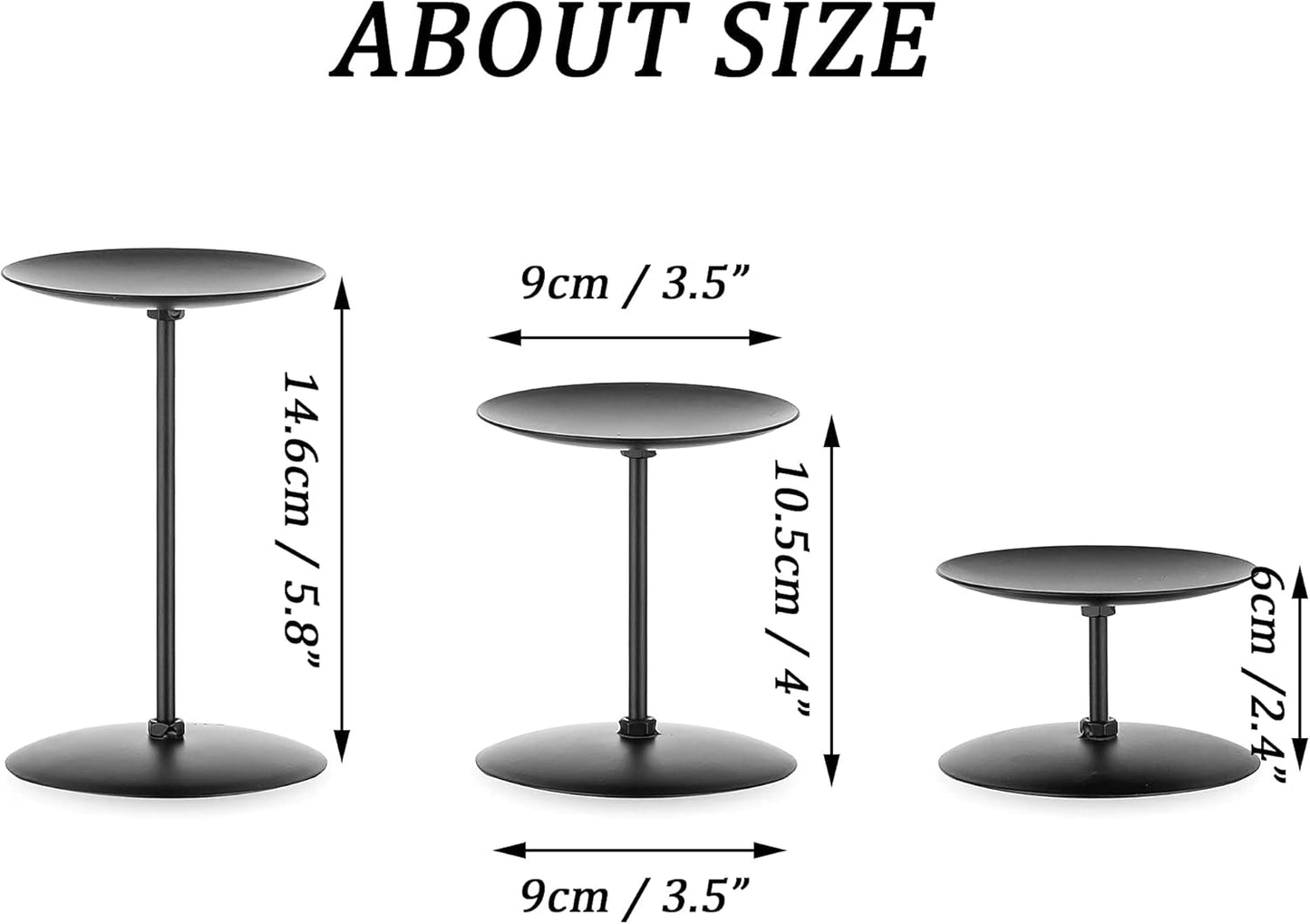 Pillar Candle Holders Candelabra Gold - Set of 12 Bulk Candle Stand Iron Plate Minimalism Modern Home Mantel Dinning Table Decorations Centerpiece for Wedding, Party, Housewarming, Events