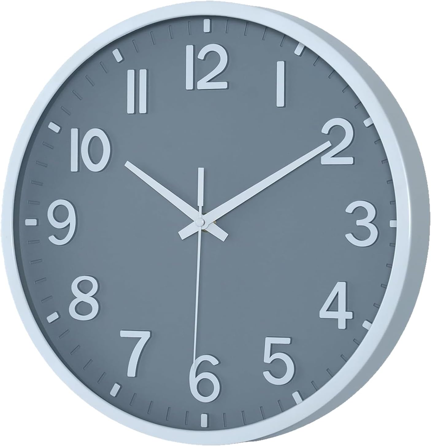 Wall Clocks Battery Operated 8 inch Modern Wall Clock,Silent Non Ticking Wall Clock for Living Room Bedroom Kitchen Office Classroom Decor (Green White)