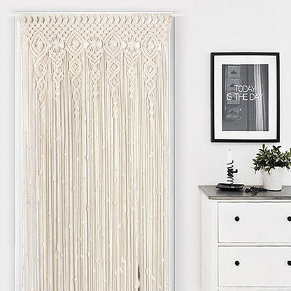 Macrame Curtain Wall Hanging Handmade Boho Curtains for Wedding Backdrop Arch Closet Room Divider Boho Wall Decor 40"X80"