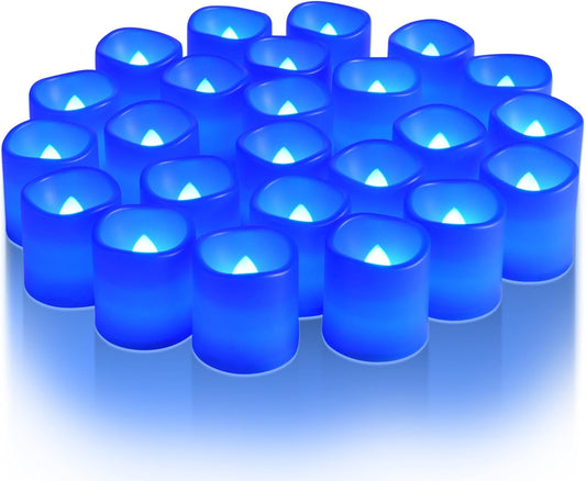 Homemory 24Pack Flickering Flameless Votive Candles,200+Hour Electric Fake Candles,Battery Operated LED Tealight for Wedding,Outdoor,Table,Halloween,Christmas Decor(Warm White,Battery Included)