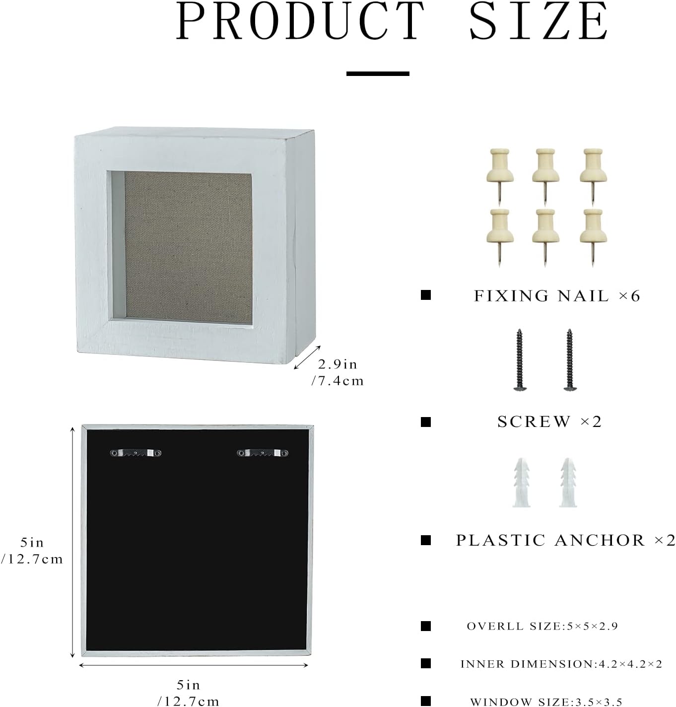 Freezing point Shadow Box Frame 8x8 Shadow Boxes Display Case with Linen Back Memorabilia Awards Medals Bouquet Photos Picture Badge Wedding Memory Box for Keepsakes Carbonized Small Pin Board