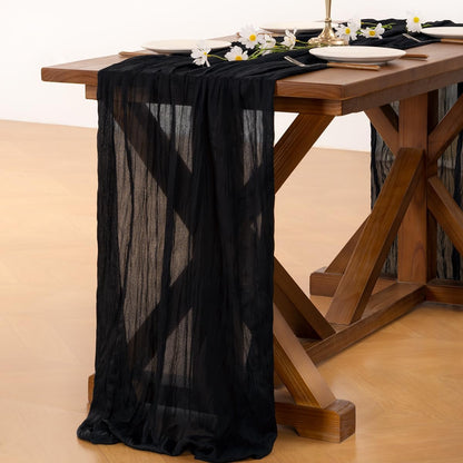 Socomi 3pcs Sage Green Cheesecloth Table Runner Summer Boho Rustic Gauze 120 inch 10FT Cheese Cloth Sheer Runner for Wedding Party Baby Shower Home Decor Holiday Decorations