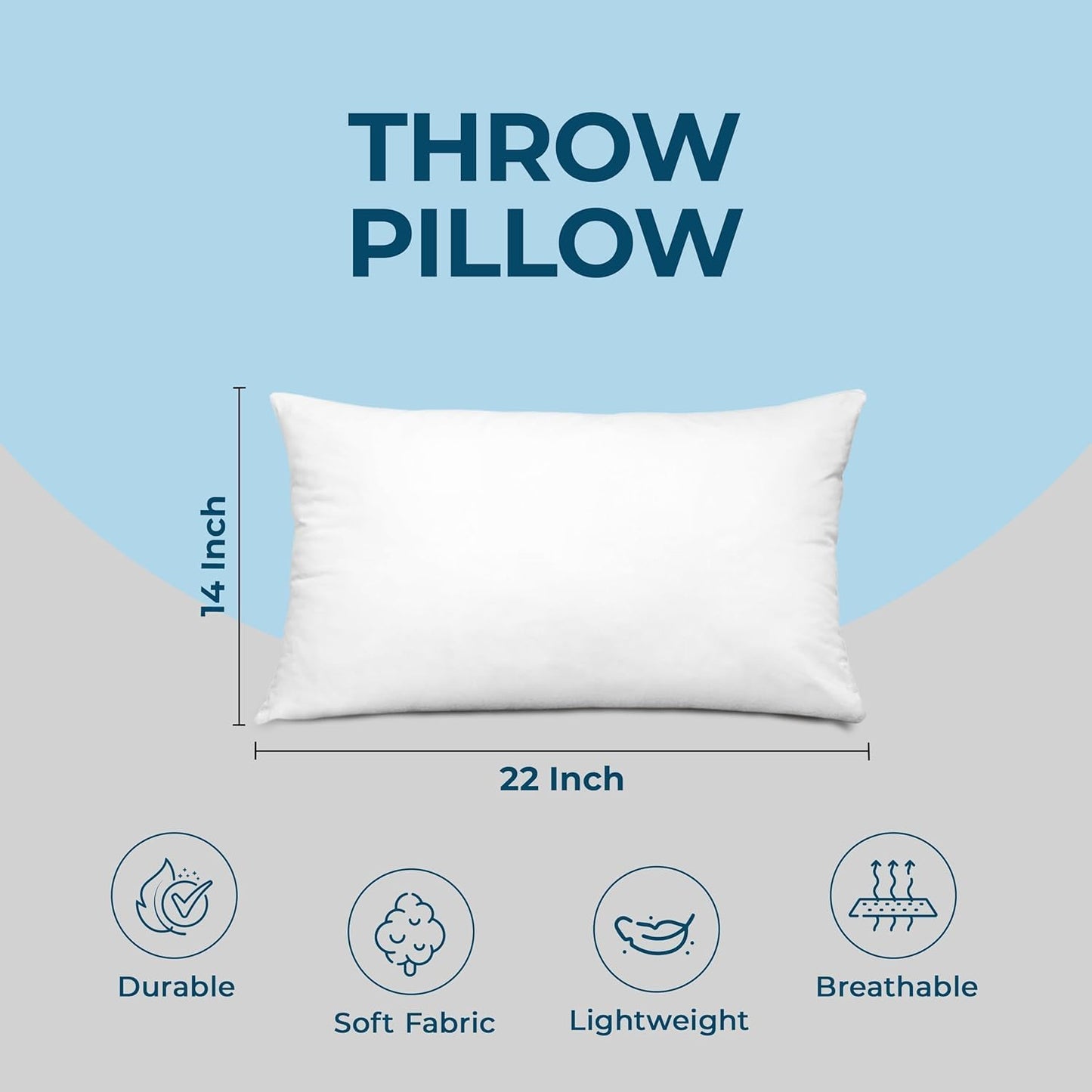 Utopia Bedding Throw Pillows (Set of 4, White) – 18 x 18 Inches Down Alternative Pillows for Bed, Sofa, and Couch - Fluffy Decorative Stuffer Pillow for Indoors & Outdoors