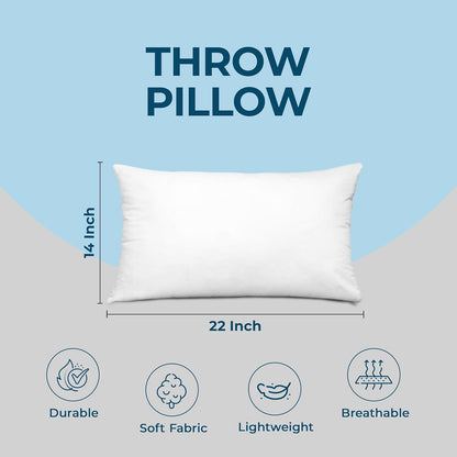 Utopia Bedding Throw Pillows (Set of 4, White) – 18 x 18 Inches Down Alternative Pillows for Bed, Sofa, and Couch - Fluffy Decorative Stuffer Pillow for Indoors & Outdoors