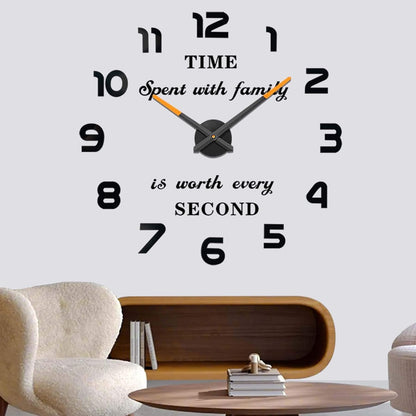 VANGOLD Large Wall Clocks for Living Room Decor, Decorative Wall Clocks Battery Operated (Black Wall Decor)