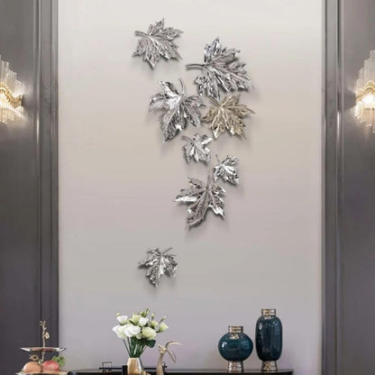 homary Large Metal Wall Art – 47.2" Modern 3D Abstract Geometric Overlapping Design, Iron Wall Decor for Living Room, Dining Room, Office