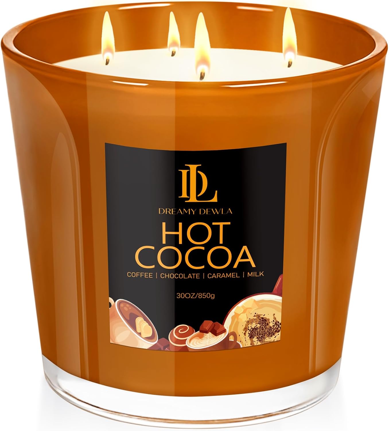 Scented Candles Set, 4 Pack Soy Candles for Home Scented, Candle Gifts for Men Women, Scents of Pineapple Cocktail/Coconut Vanilla/Pink Sands/Bahamian Breeze