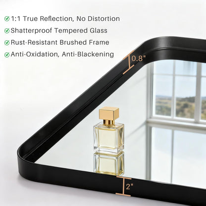 Round Wall Mirror 30 Inch Gold Vanity Mirror with Metal Frame, Modern Circle for Bathroom, Entryway, Bedroom, Living Room, Wall Mounted Decorative Mirrors