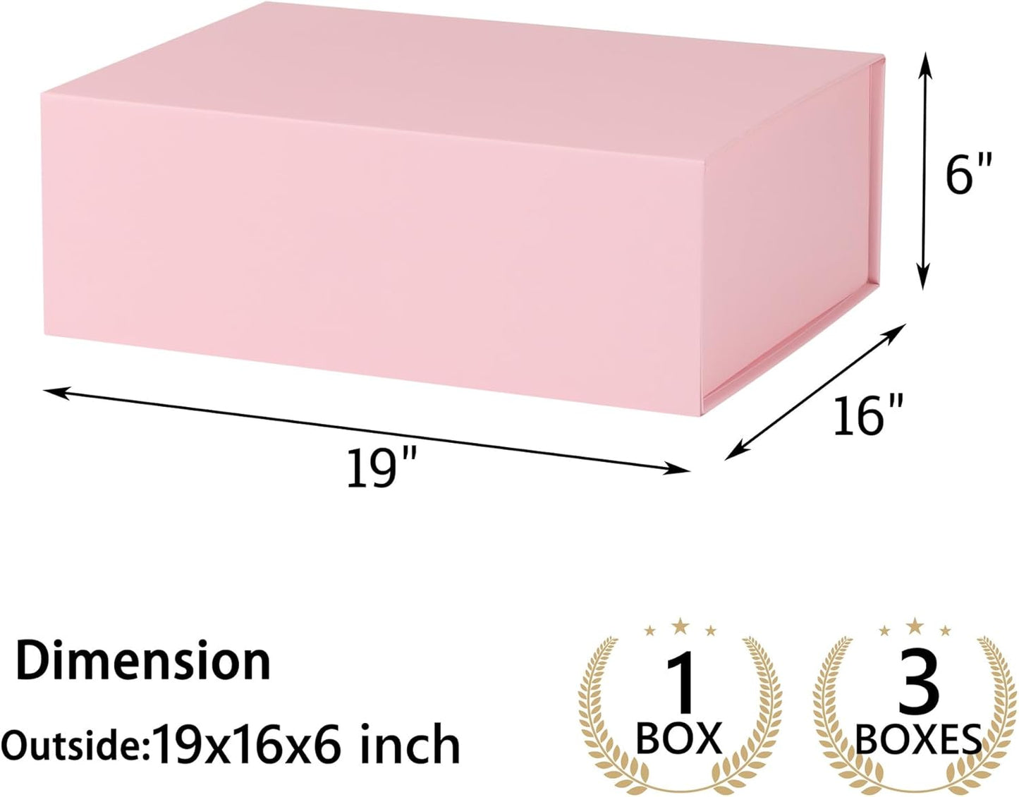 Pink Gift Box,10x7.3x3.5 Gift Boxes With Lids For Presents Includes Ribbon And Diy Printable Sticker Paper,Bridesmaid Proposal Box,Magnetic Gift Box For Birthday,Wedding,Graduation - Colors A