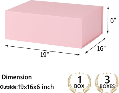 Pink Gift Box,10x7.3x3.5 Gift Boxes With Lids For Presents Includes Ribbon And Diy Printable Sticker Paper,Bridesmaid Proposal Box,Magnetic Gift Box For Birthday,Wedding,Graduation - Colors B
