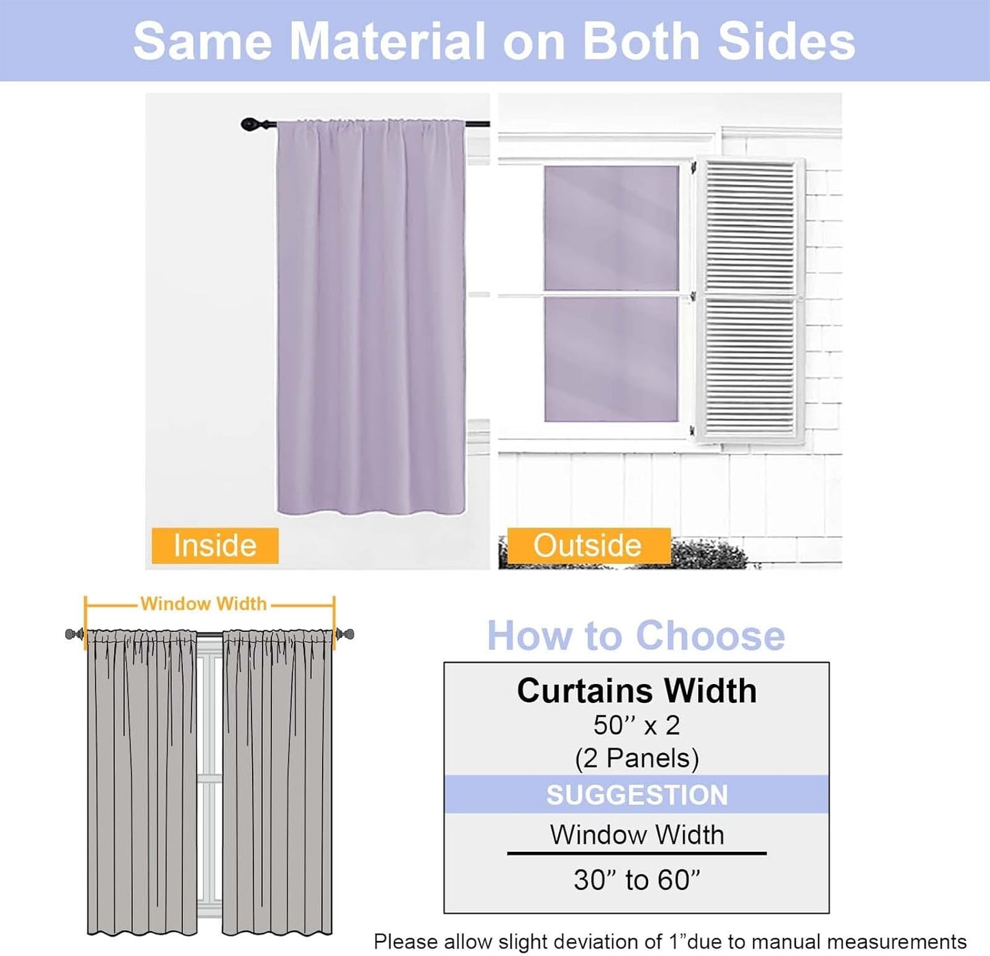 Simplebrand Ava Sage Green Blackout Curtains for Bedroom 63 Inch Length 2 Panels Set, Solid Thermal Insulated Energy Saving Rod Pocket Window Treatment Curtains Blackout Drapes, W40 x L63 Inch, Sage - Colors A