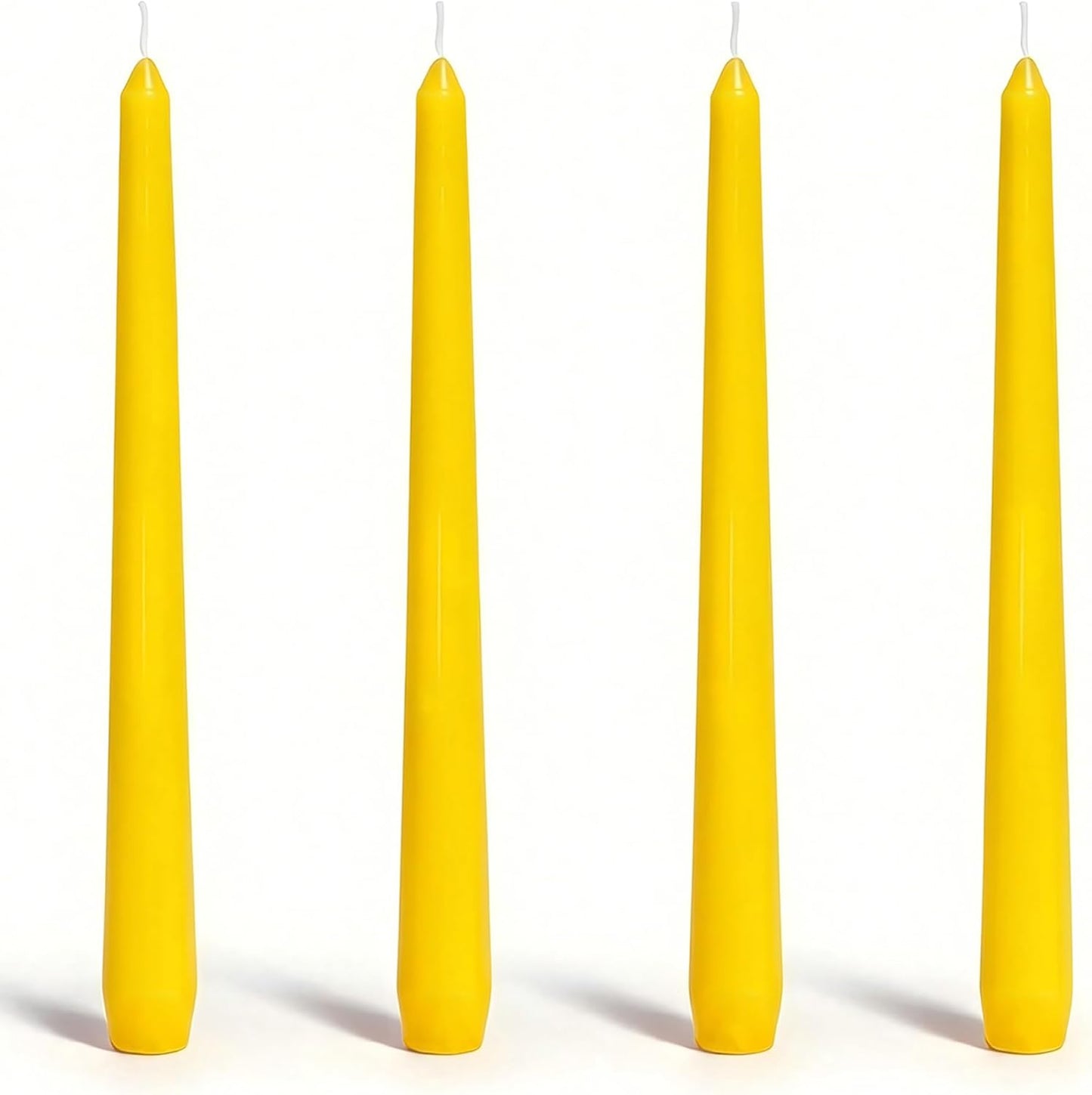 4 Pack White Taper Candles丨Taper Candles 10 Inch Dripless丨Unscented & Smokeless Candlesticks Bulk丨7-8 Hours Long Burning Tall Candles丨Ideal for Christmas Weddings Parties Dinner