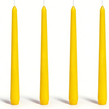 4 Pack White Taper Candles丨Taper Candles 10 Inch Dripless丨Unscented & Smokeless Candlesticks Bulk丨7-8 Hours Long Burning Tall Candles丨Ideal for Christmas Weddings Parties Dinner