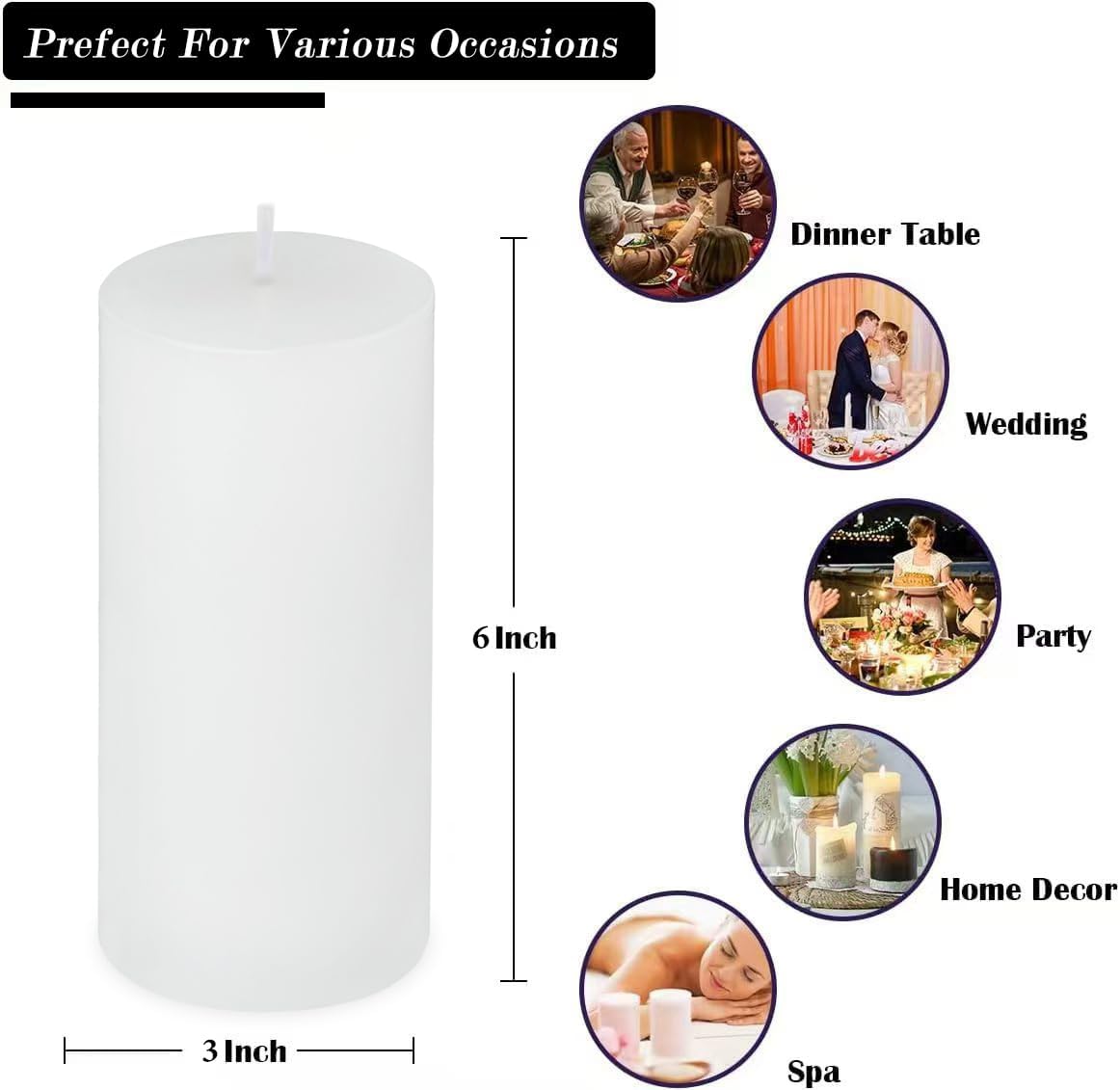 2 Pack 3x6 Inch Sage Green Unscented Pillar Candles - 70 Hour Long Burning Dripless Smokeless Candles for Home Decor Weddings Festivals Spa Meditation