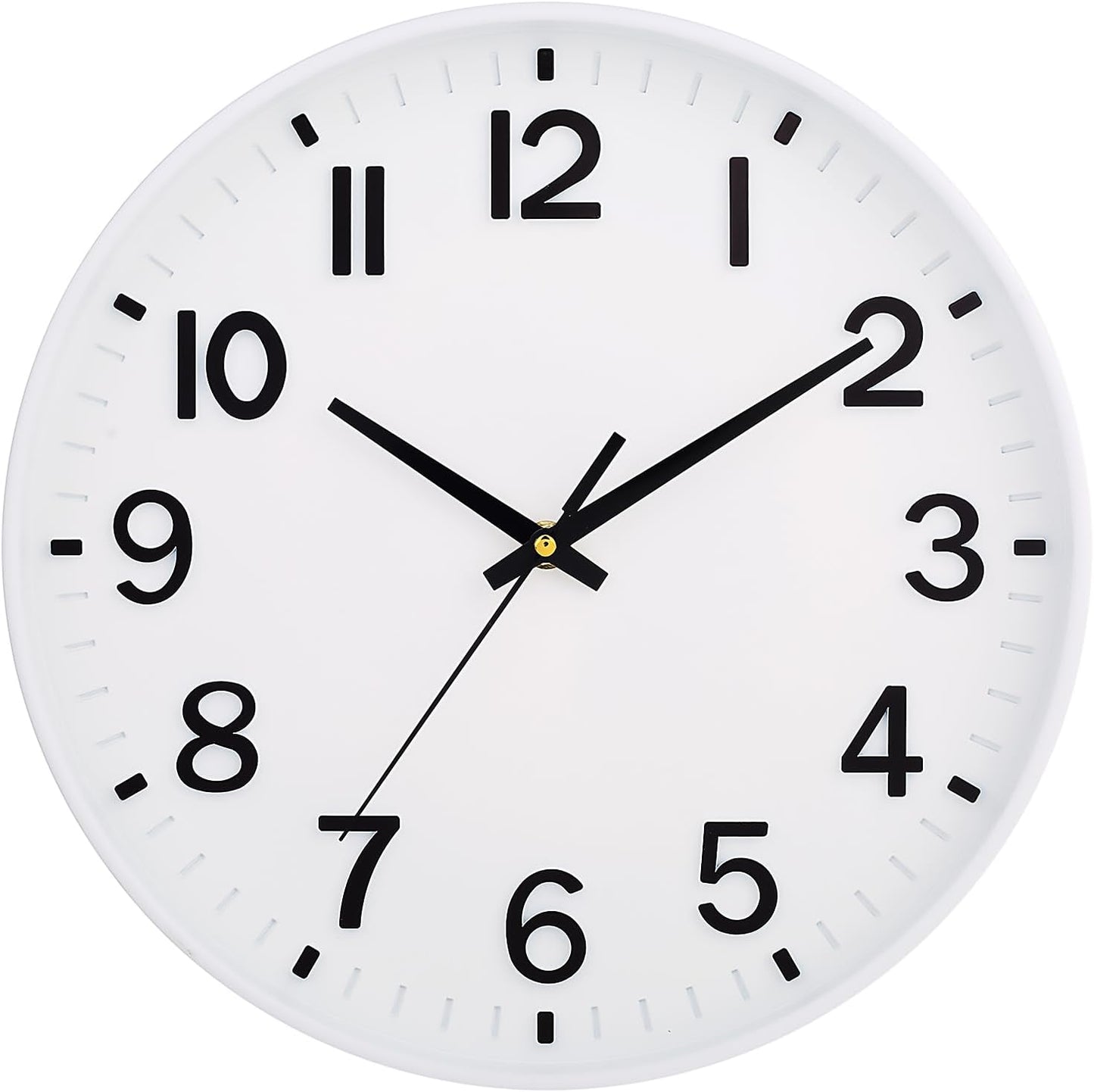 HZDHCLH Wall Clocks Battery Operated,12 inch Silent Non Ticking Modern Wall Clock for Living Room Bedroom Kitchen Office Classroom Decor (Olive Green and Gold)