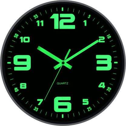 HZDHCLH Wall Clocks Battery Operated,12 inch Silent Non Ticking Modern Wall Clock for Living Room Bedroom Kitchen Office Classroom Decor (Olive Green and Gold)