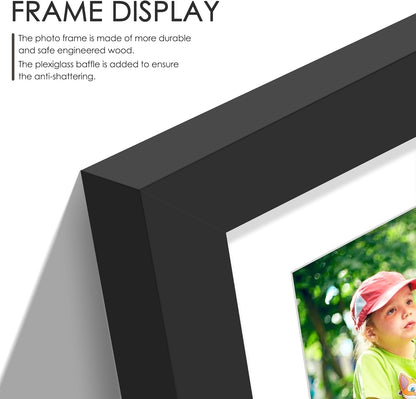 DUENPY 14x26 Collage Picture Frame 4x6 Collage Picture Frame Displays Twelve 4x6 inch Photos Available Horizontal Wall Mounting Display and Vertical Black - Colors A