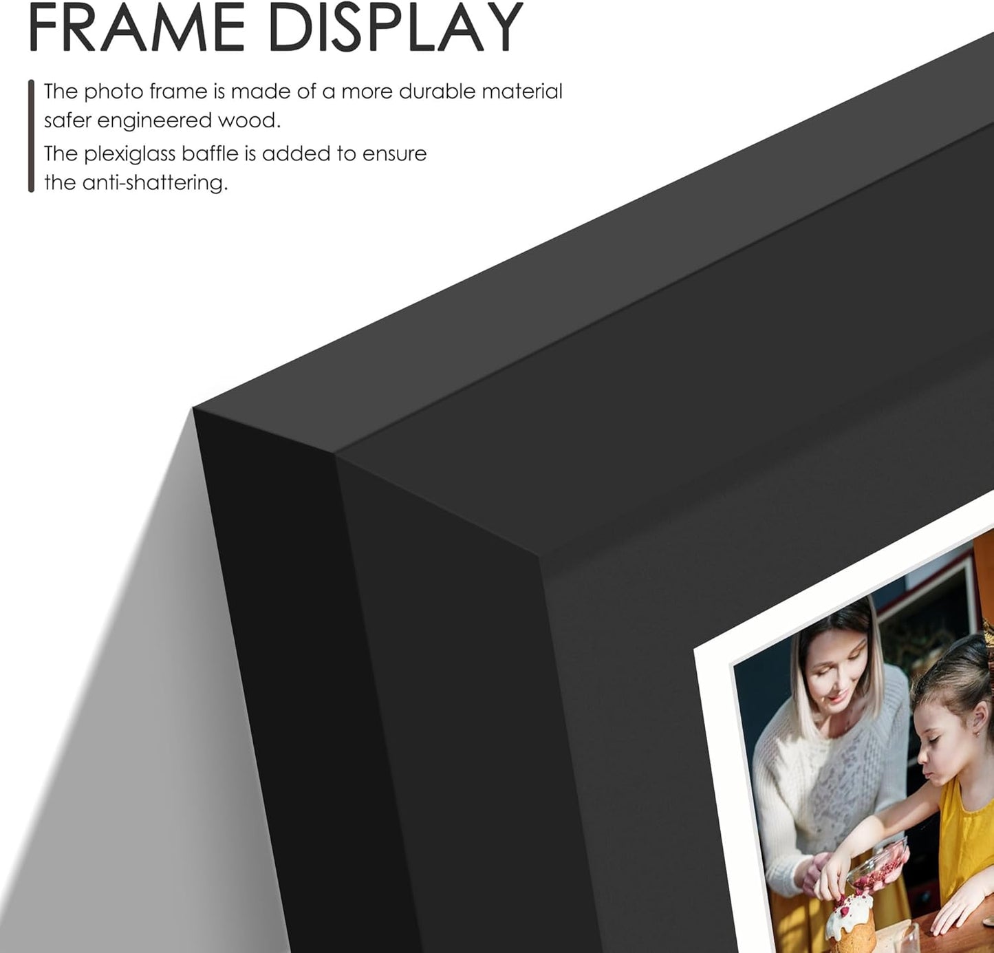 DUENPY 14x26 Collage Picture Frame 4x6 Collage Picture Frame Displays Twelve 4x6 inch Photos Available Horizontal Wall Mounting Display and Vertical Black - Colors A