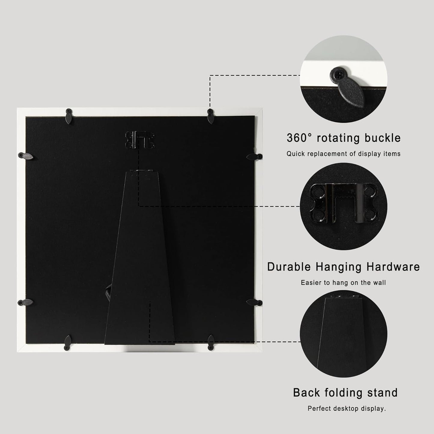 12x16 Large Shadow Box Picture Frame Display Case with Soft Linen Back, White Wooden Memory Shadow Box Frame with Tempered Glass Cover for Wall Display