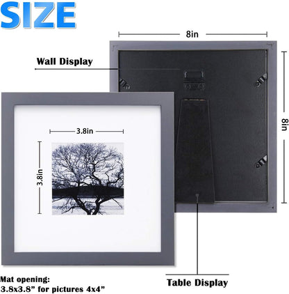 Egofine 12x16 Picture Frame Black, Covered by Plexiglass Made of Solid Wood, Display Pictures 9x12 and 11x14 with Mat or 12x16 Without Mat, for Wall Mounting Photo Frame - Colors B