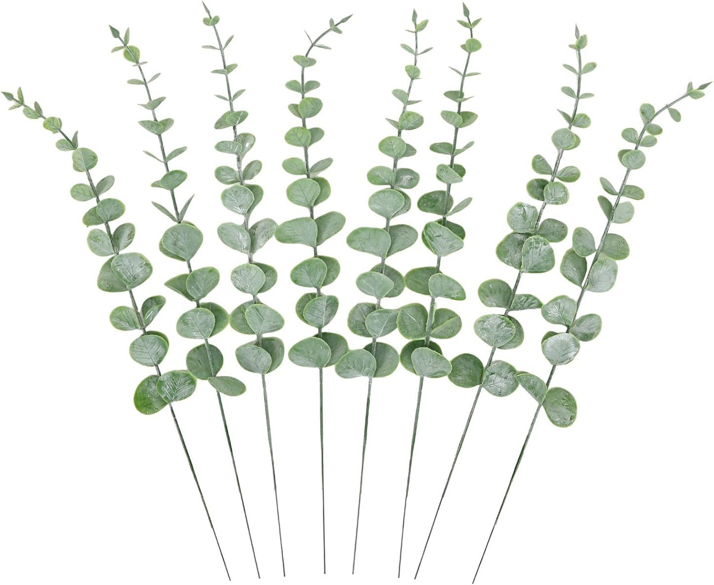 CEWOR 80pcs Artificial Eucalyptus Stems Fake Eucalyptus Leaves Stems Real Touch Leaf Branches for Flower Bouquet Wedding Easter Centerpiece Spring Home Office Decor