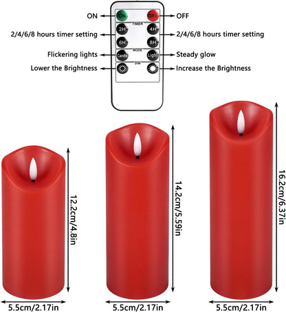 48- Pack of 3 Sizes of LED Flameless Candles.This Candle is Suitable for café, Fancy Restaurant, Bookstore and Other Scenes to Create a Relaxing and Romantic Atmosphere.