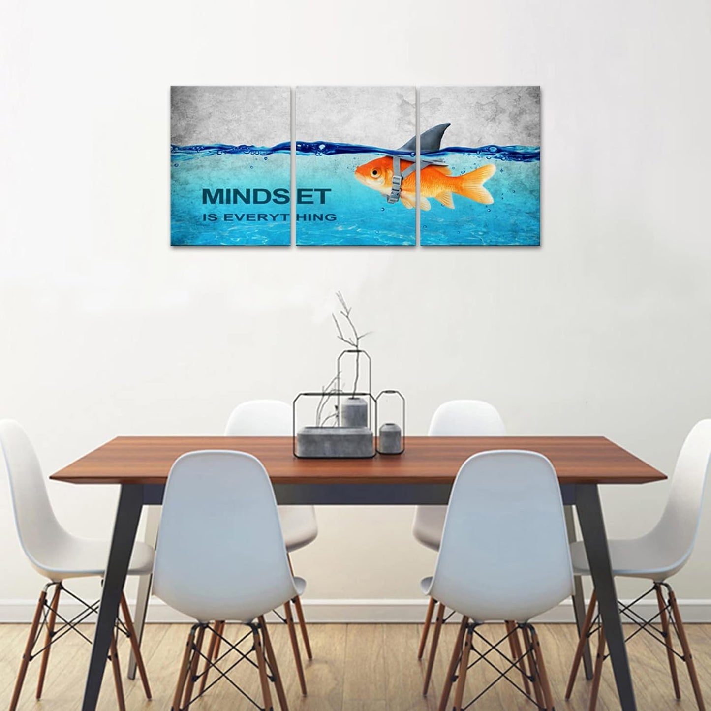 KAWAHONE Canvas Painting Wall Art, Grind Hustle Execution Motivational Wall Art Decoration Posters Prints for Living Room Bedroom, Office Decor, Gallery-Wrapped Canvas Art Set Framed Ready to Hang
