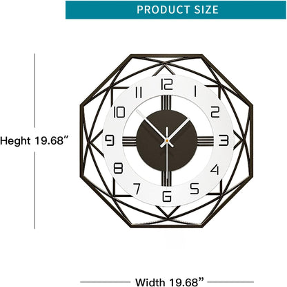 Modern Wall Clocks for Living Room Decor 12in Black Wall Clock Silent Non-Ticking Quartz Battery Operated for Office Kitchen Bedroom Bathroom Minimalist Small Clock Decoration Easy to Read