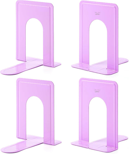 Mr. Pen- Book Ends, Black, 4 Pack, Heavy Duty Metal Bookends for Shelves, Book Holders for Shelves, Metal Bookends
