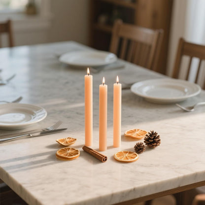 12-Pack Olive Green Taper Candles, 10 Inch Unscented Dripless Candlesticks, Long-Lasting Burn Time of 7-8 Hours, Perfect for Christmas Home Décor Spring and St. Patrick's Day