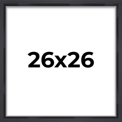 14x14 Shadow Box Black | 3/4" Depth of Usable Space | Solid Wood Pine | Includes UV Resistant Acrylic Plexiglass, Acid-Free Backing & Hanging Hardware | Made to Order in USA - Colors E