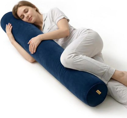 Body Pillow for Adults,Long Round Pillow,Big Cylindrical Pillow,Large Full Bolster Pillows for Side Sleepers (Steel Gray, 47.24"*7.87")