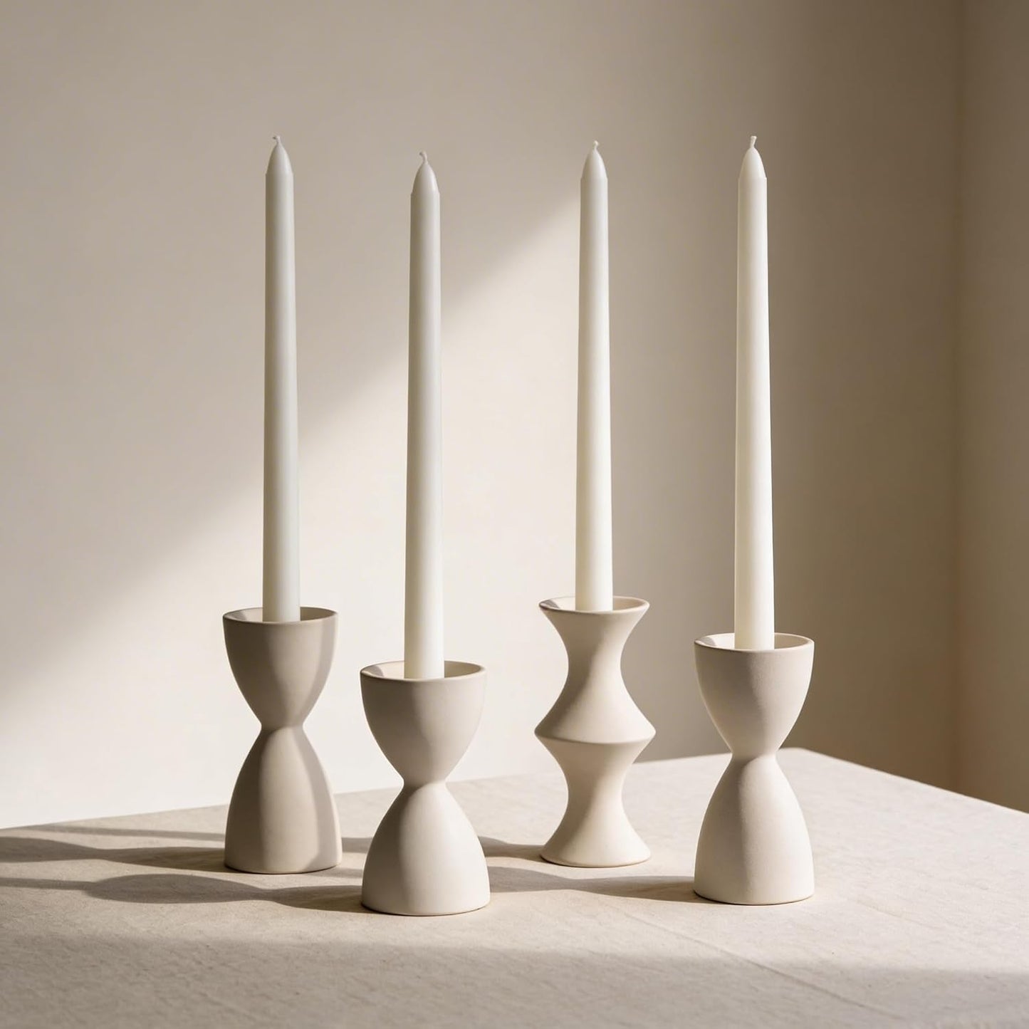 Viyffo Taper Candles, 12 Inch, 12 Pack, Brown – Unscented, Smokeless Design, Up to 8-Hour Burn – Tall Candlesticks for Table Decor, Weddings & Dinners