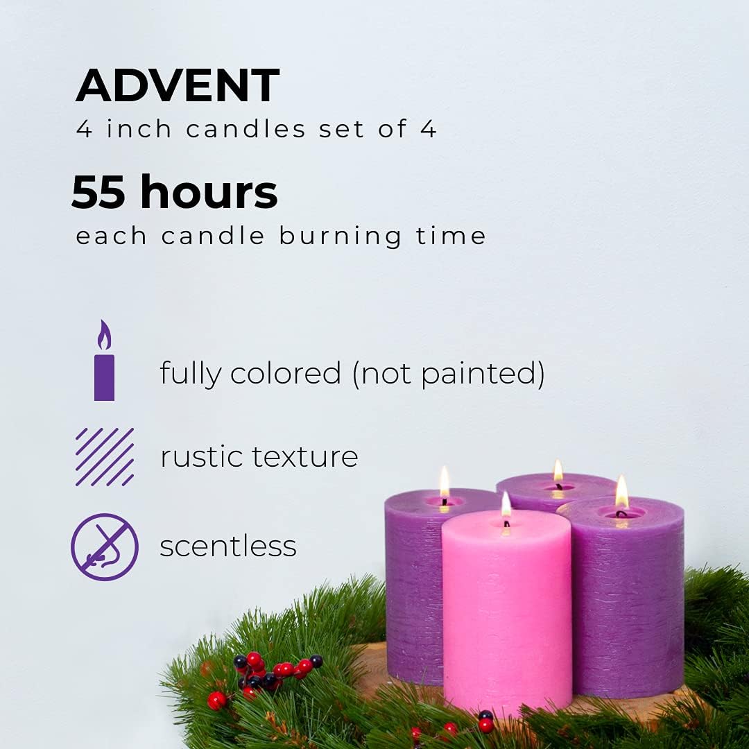 CANDWAX 3x4 inch Pillar Candles Set of 3 – Unscented Dripless Rustic Dark Blue Candles for Room Decor, Weddings, Centerpieces