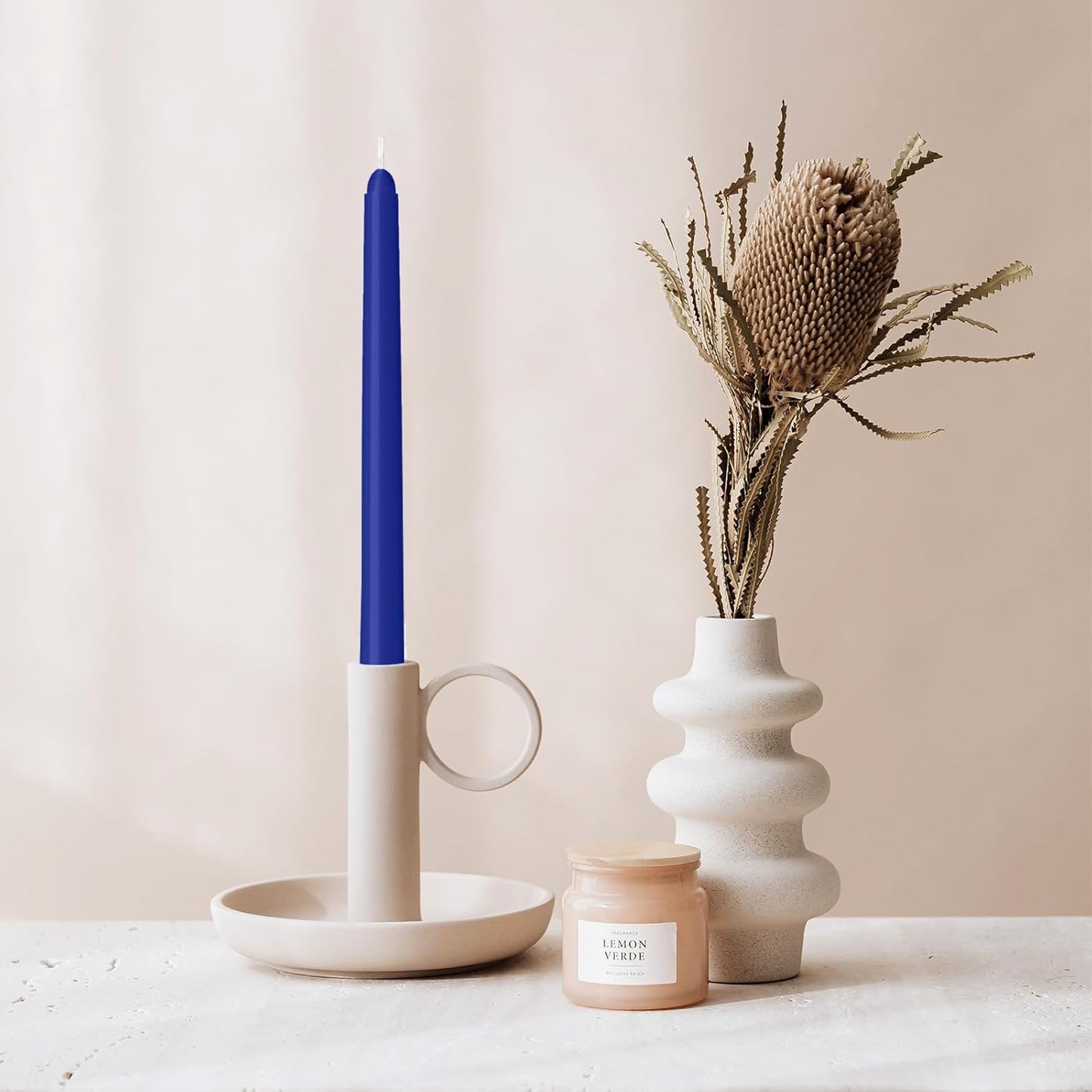 4 Pack Ivory Taper Candles - Taper Candles 10 Inch Dripless, Smokeless & Unscented - 8 Hours Long Burning - Hand Poured Tall Candlesticks - Ideal for Weddings, Dinner Parties, and Home Decor