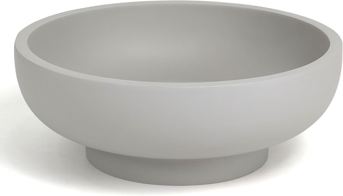 YMXYJM Large Decorative Bowl, Modern Handicraft Resin Bowls for Home Decor, Decorative Fruit Bowl for Kitchen Counter, Stylish Key Bowl for Entry Table, Artificial Stone Resin Beige