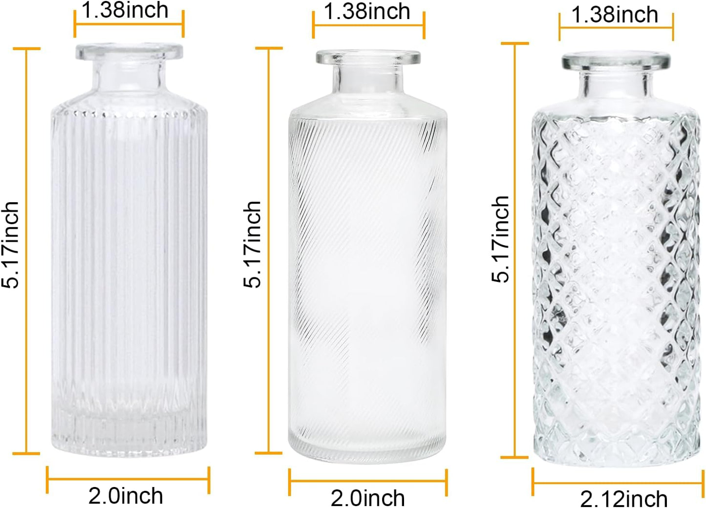 Glass Bud Vase Set of 32 pcs,Bud Vases in Bulk,Small Vases for Centerpieces, Mini Flower Vase Bulk for Rustic Wedding Home Table Decorations