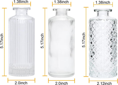 Glass Bud Vase Set of 32 pcs,Bud Vases in Bulk,Small Vases for Centerpieces, Mini Flower Vase Bulk for Rustic Wedding Home Table Decorations