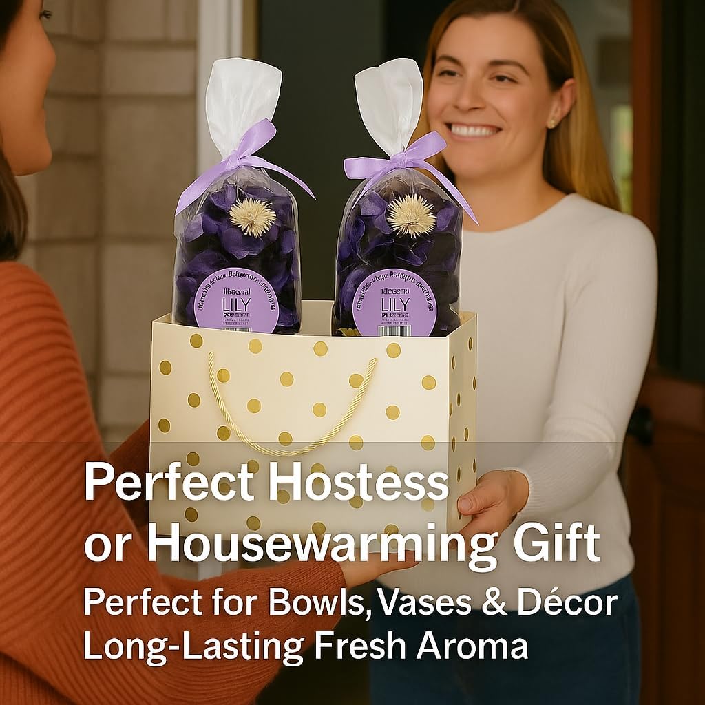 Lavender Potpourri – 2 Large Bags (8.4 oz Total) – Dried Petals for Bowl or Vase Filler, Long-Lasting Fragrance for Home, Gift, or Office