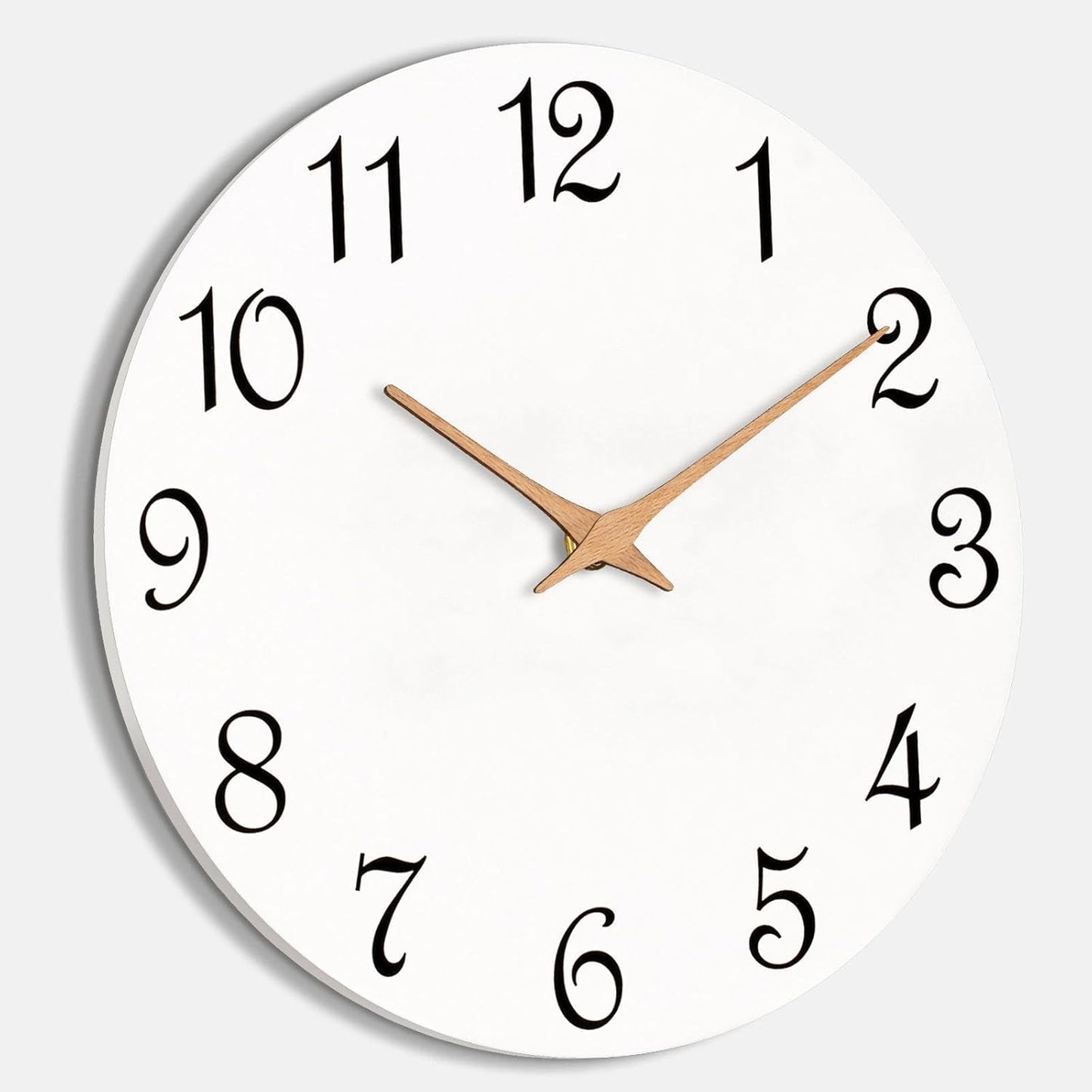 Mosewa Wall Clock 8 Inch Black Battery Operated Silent Non Ticking Simple Minimalist Rose Gold Numbers Decorative for Bedroom Living Room Kitchen Home Bathroom Office