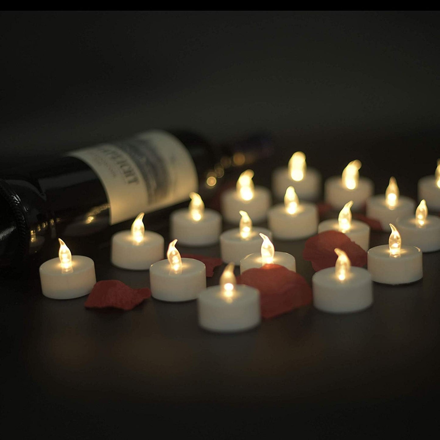 Nancia 100PACK Flameless LED Tea Lights Candles, Realistic and Bright Flickering Long Lasting 200Hours Battery-Powered, Ideal Party, Wedding, Birthday, Gifts Home Decoration Warm Yellow
