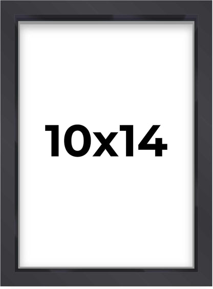 14x14 Shadow Box Black | 3/4" Depth of Usable Space | Solid Wood Pine | Includes UV Resistant Acrylic Plexiglass, Acid-Free Backing & Hanging Hardware | Made to Order in USA - Colors C
