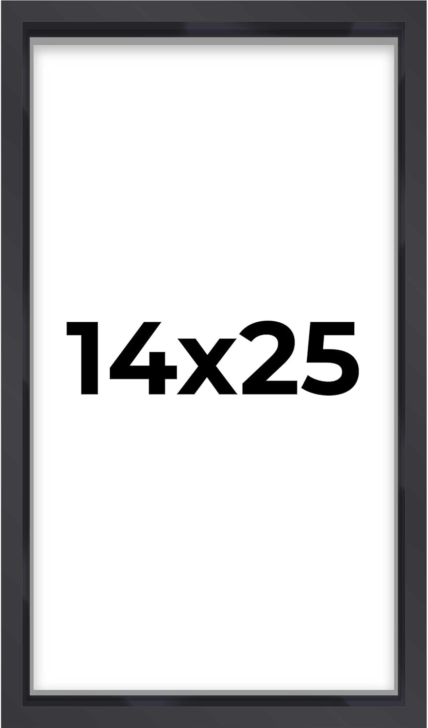 14x14 Shadow Box Black | 3/4" Depth of Usable Space | Solid Wood Pine | Includes UV Resistant Acrylic Plexiglass, Acid-Free Backing & Hanging Hardware | Made to Order in USA - Colors D